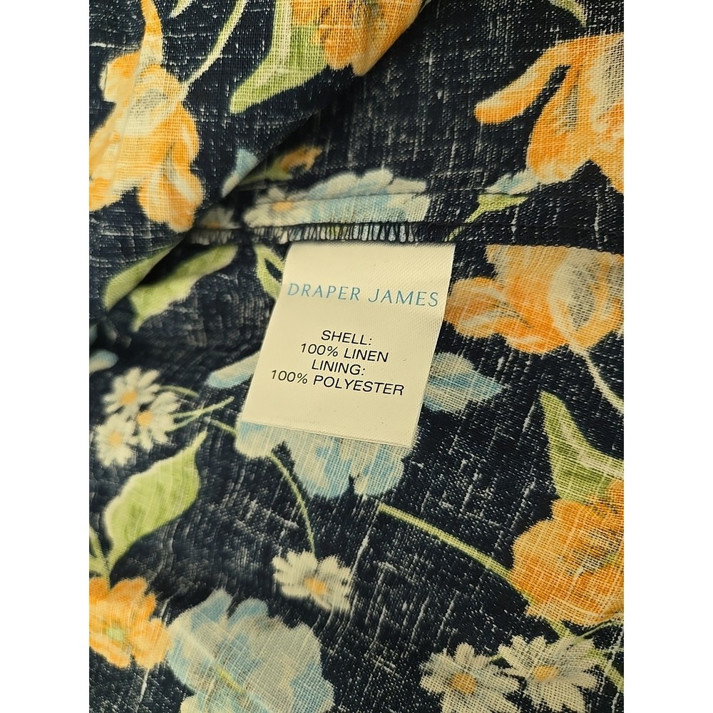 NWT‎ Draper James Floral Linen Babydoll Dress XXL Prairie Maddie Spring Blossom - Picture 5 of 7